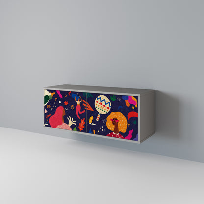 FESTIVE PLEASURES Mueble de TV Compacto de 2 puertas