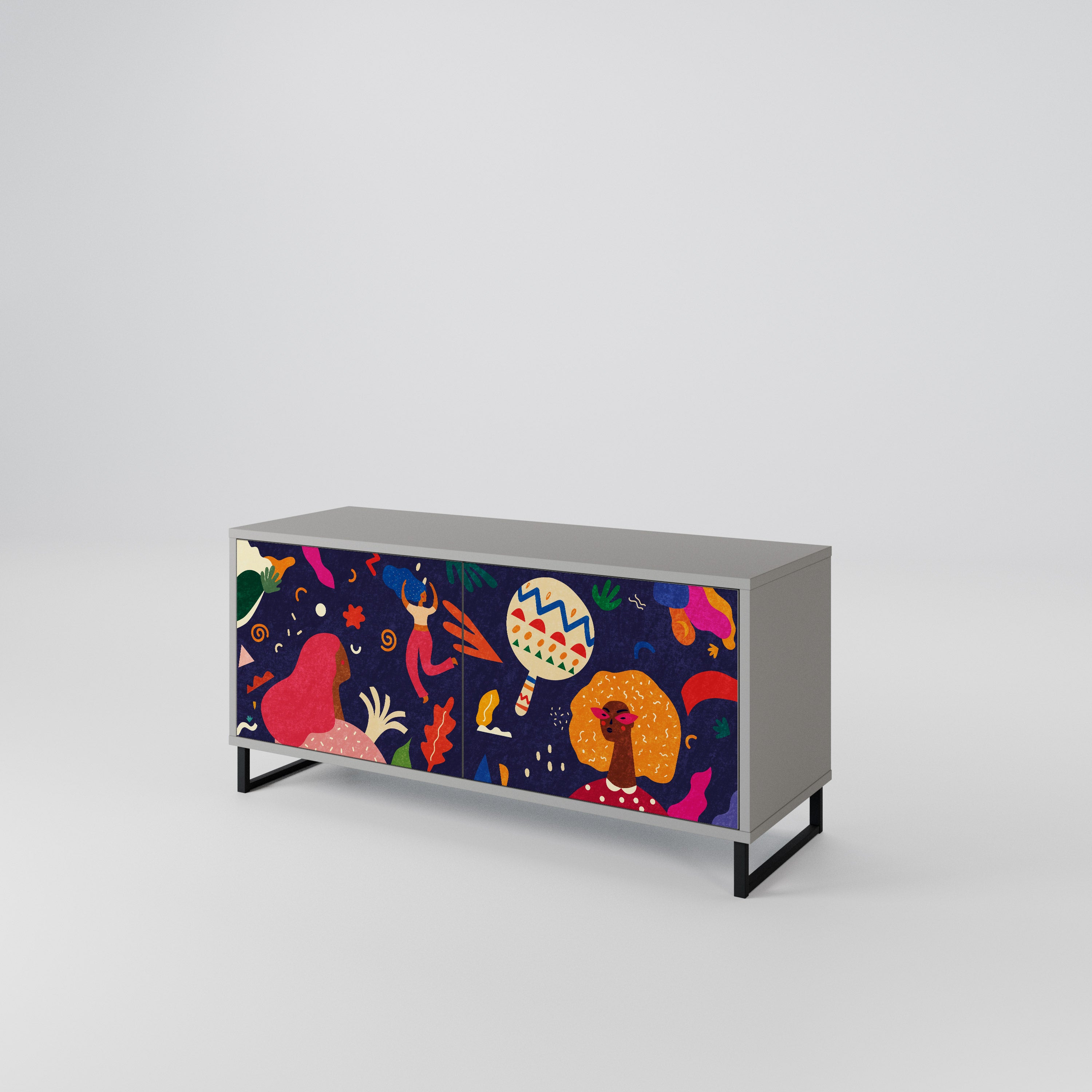 FESTIVE PLEASURES Compact 2-Door TV Cabinet
