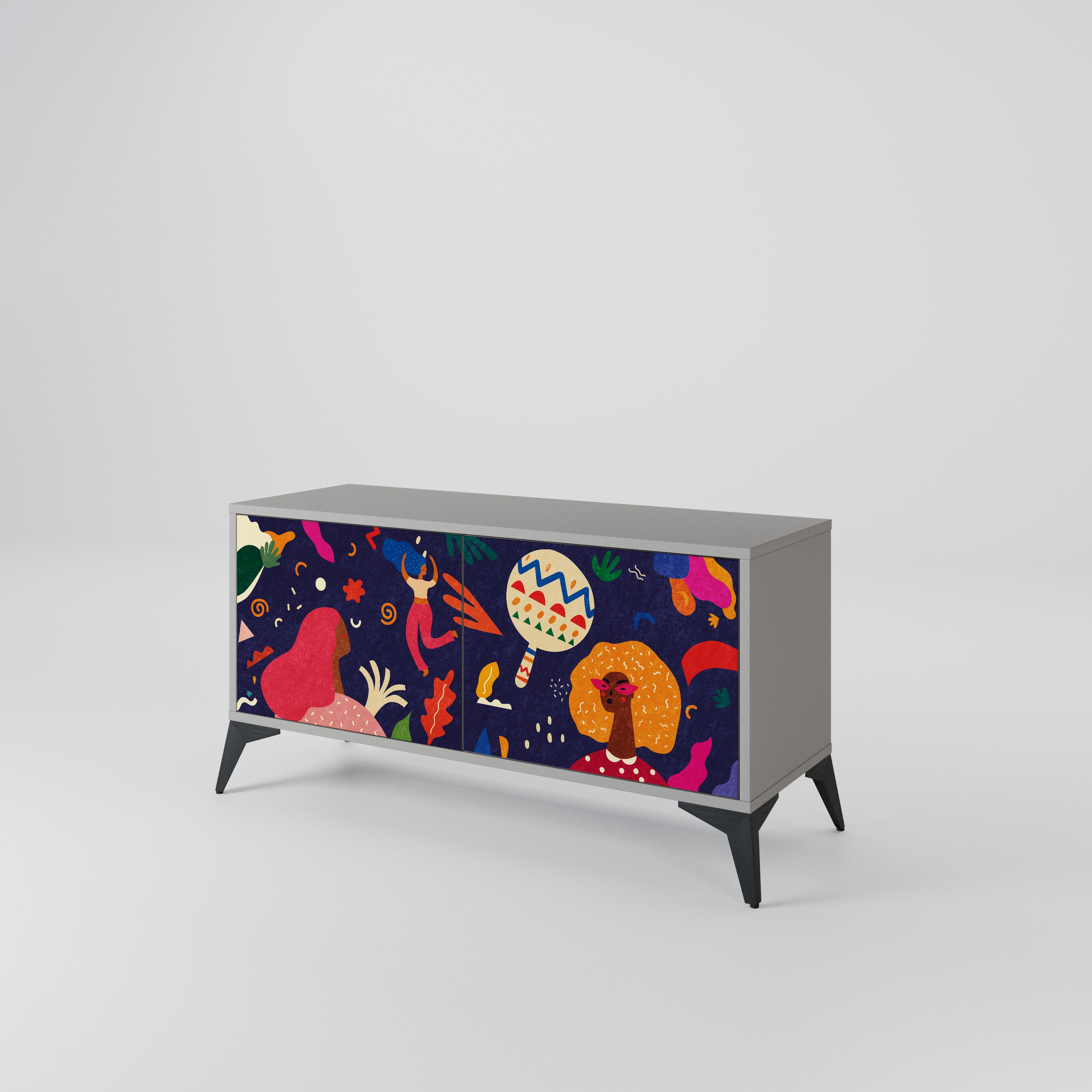 FESTIVE PLEASURES Compact 2-Door TV Cabinet