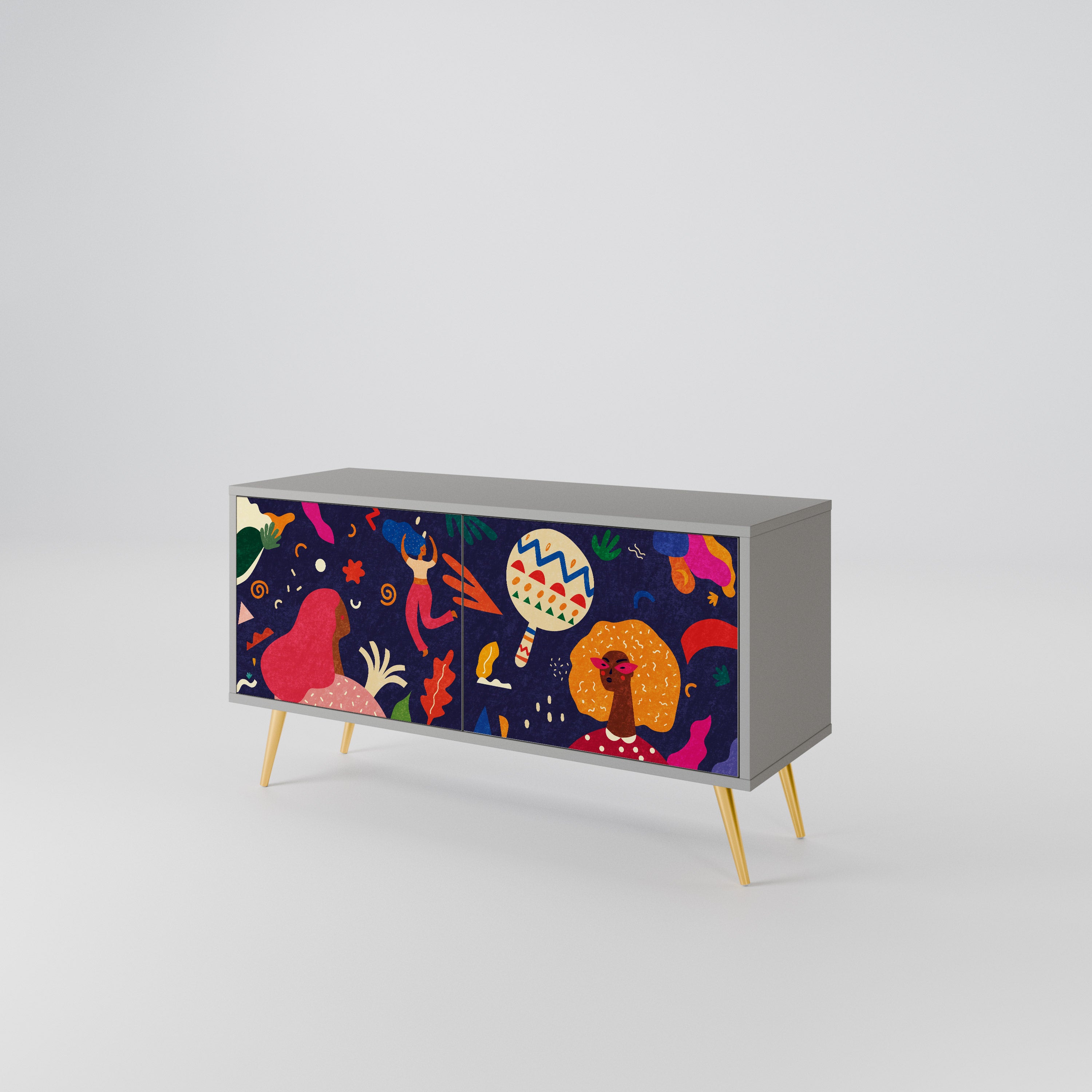 FESTIVE PLEASURES Compact 2-Door TV Cabinet