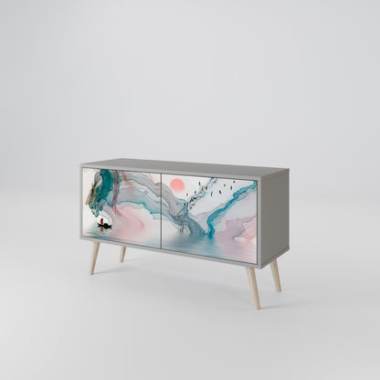 VELVET CROSSING Mueble de TV Compacto de 2 puertas