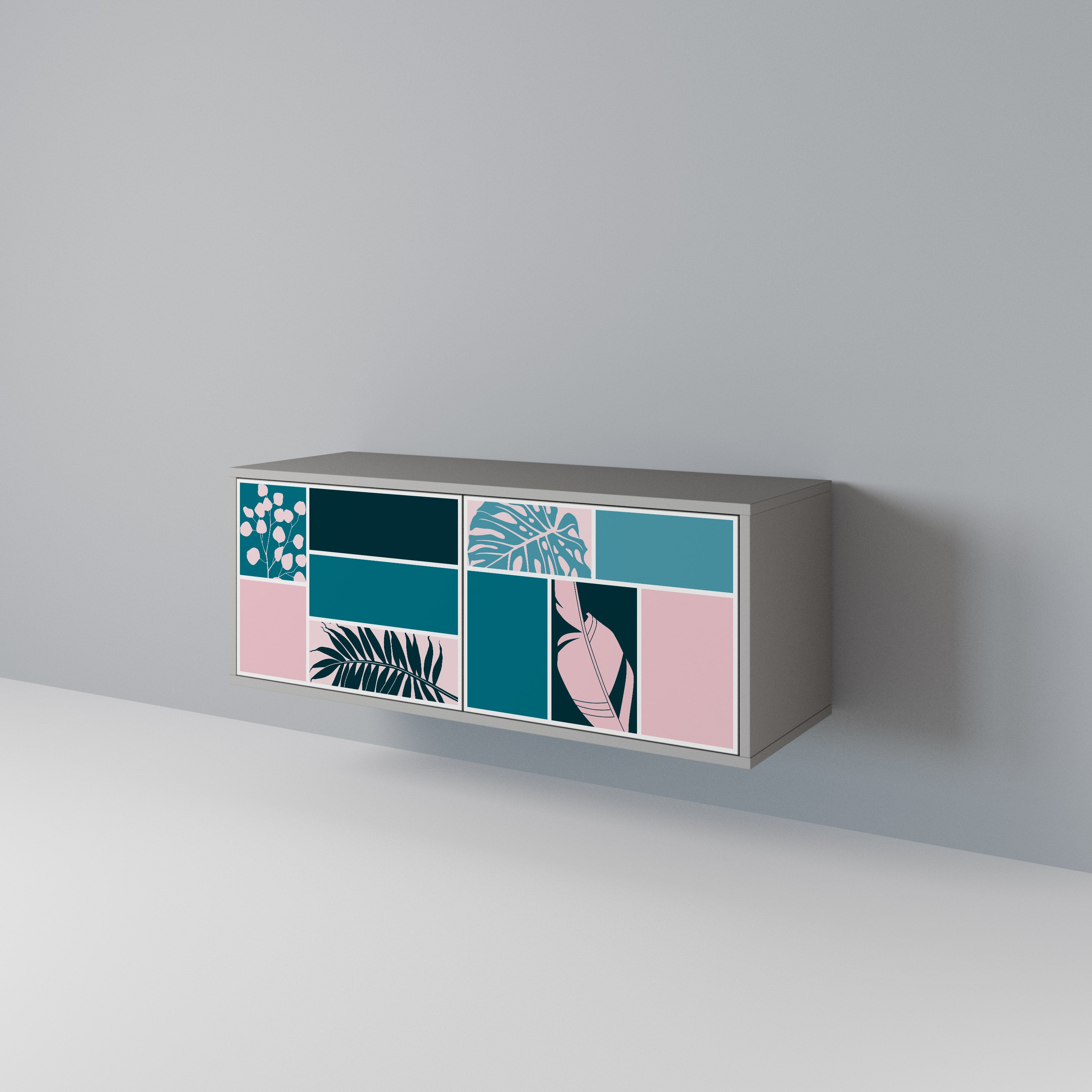 COMBINATION OF SHAPES Compact 2-Door TV Cabinet