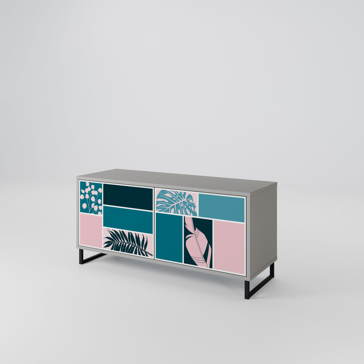 COMBINATION OF SHAPES Mueble de TV Compacto de 2 puertas