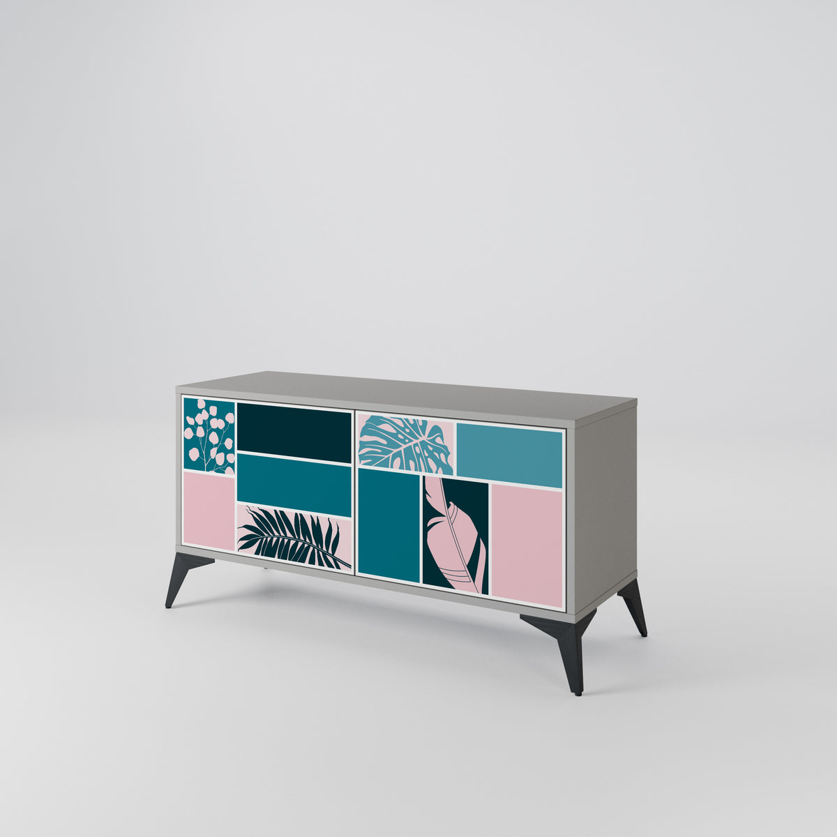 COMBINATION OF SHAPES Mueble de TV Compacto de 2 puertas