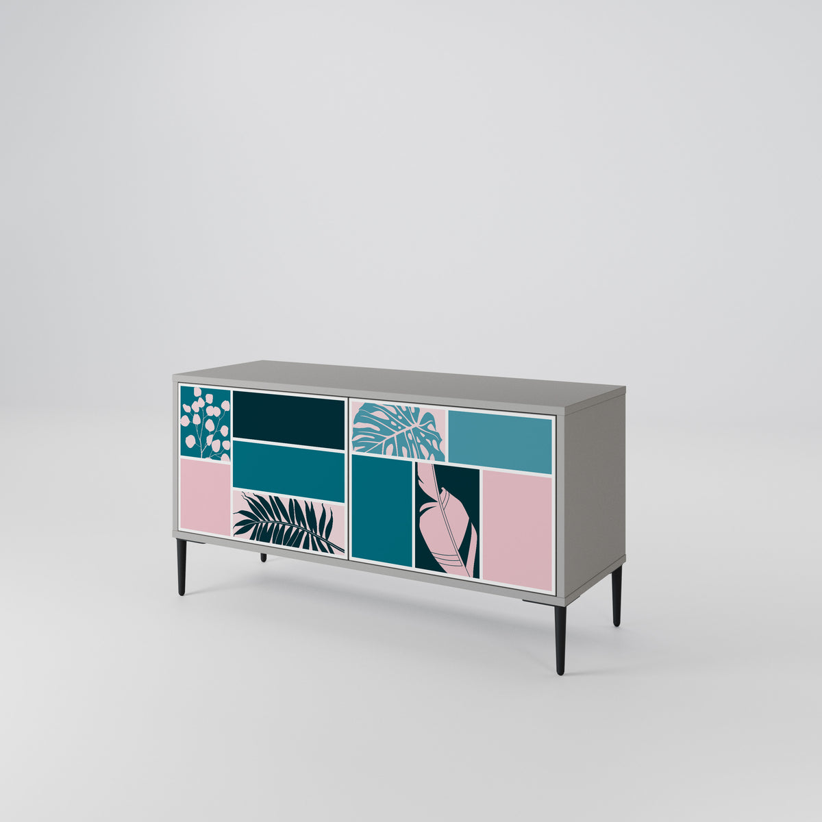 COMBINATION OF SHAPES Mueble de TV Compacto de 2 puertas