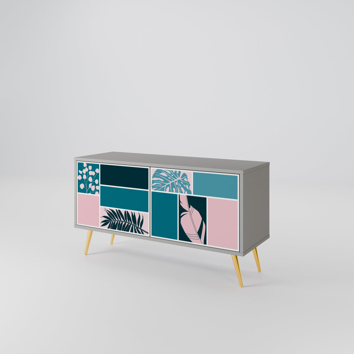 COMBINATION OF SHAPES Mueble de TV Compacto de 2 puertas
