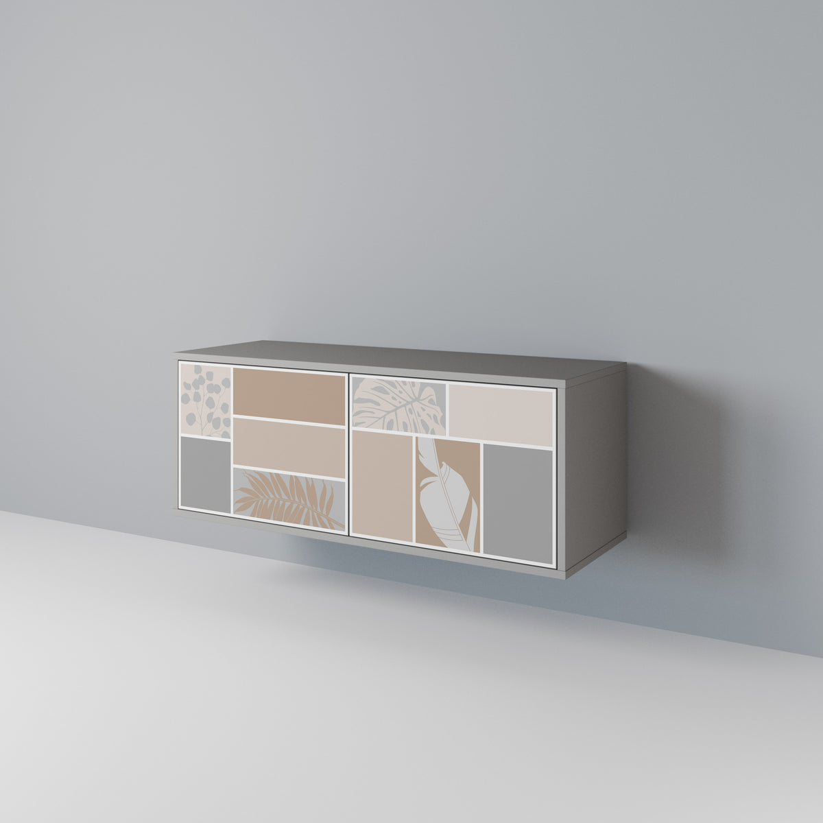 TROPICAL SHAPES Mueble de TV Compacto de 2 puertas