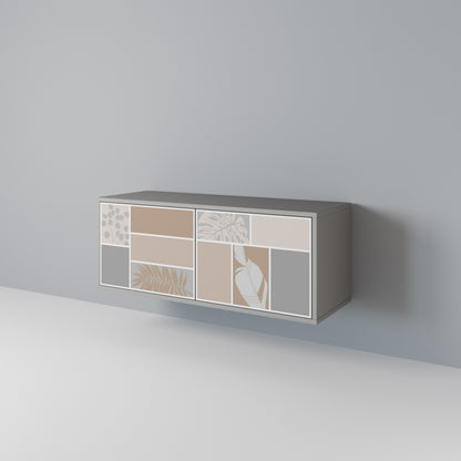 TROPICAL SHAPES Compact 2-Door TV Cabinet
