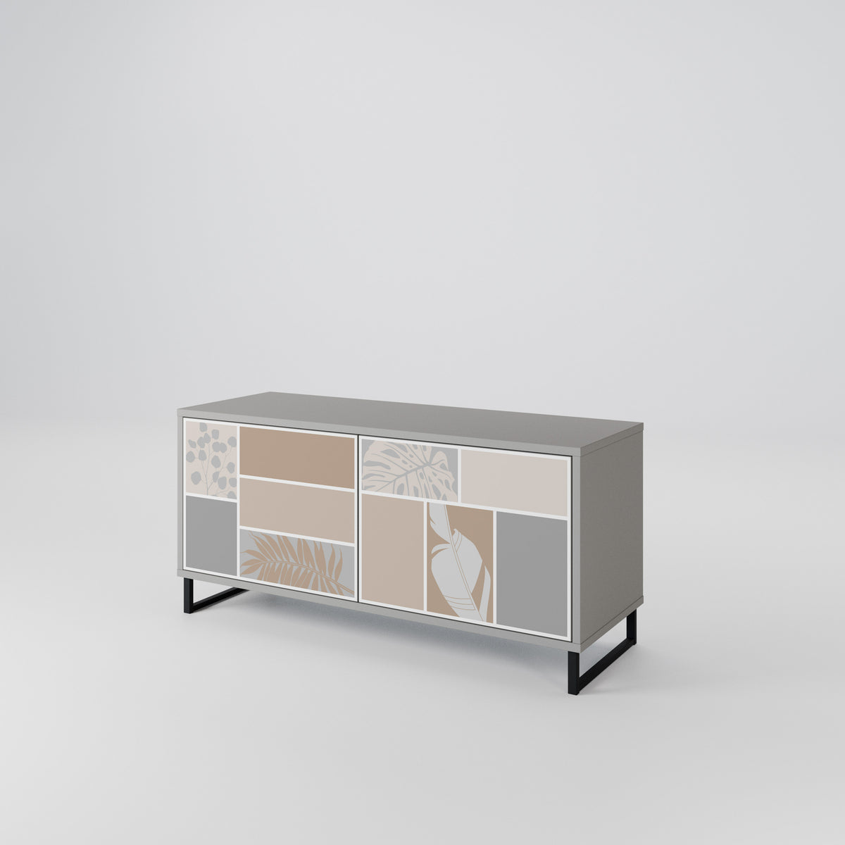 TROPICAL SHAPES Mueble de TV Compacto de 2 puertas