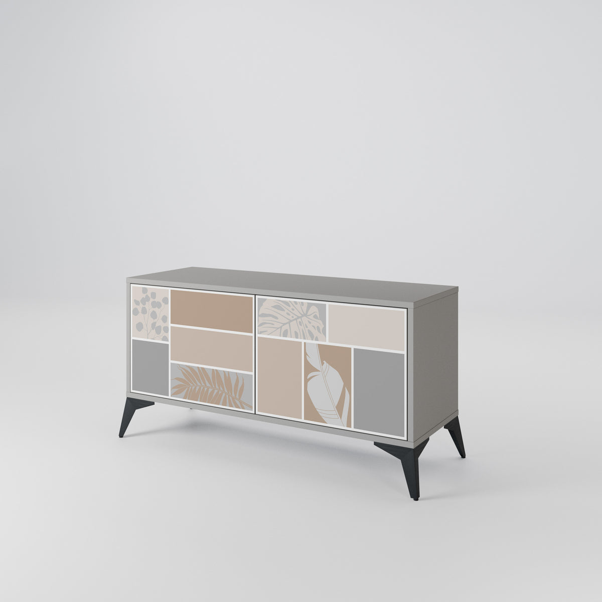 TROPICAL SHAPES Mueble de TV Compacto de 2 puertas