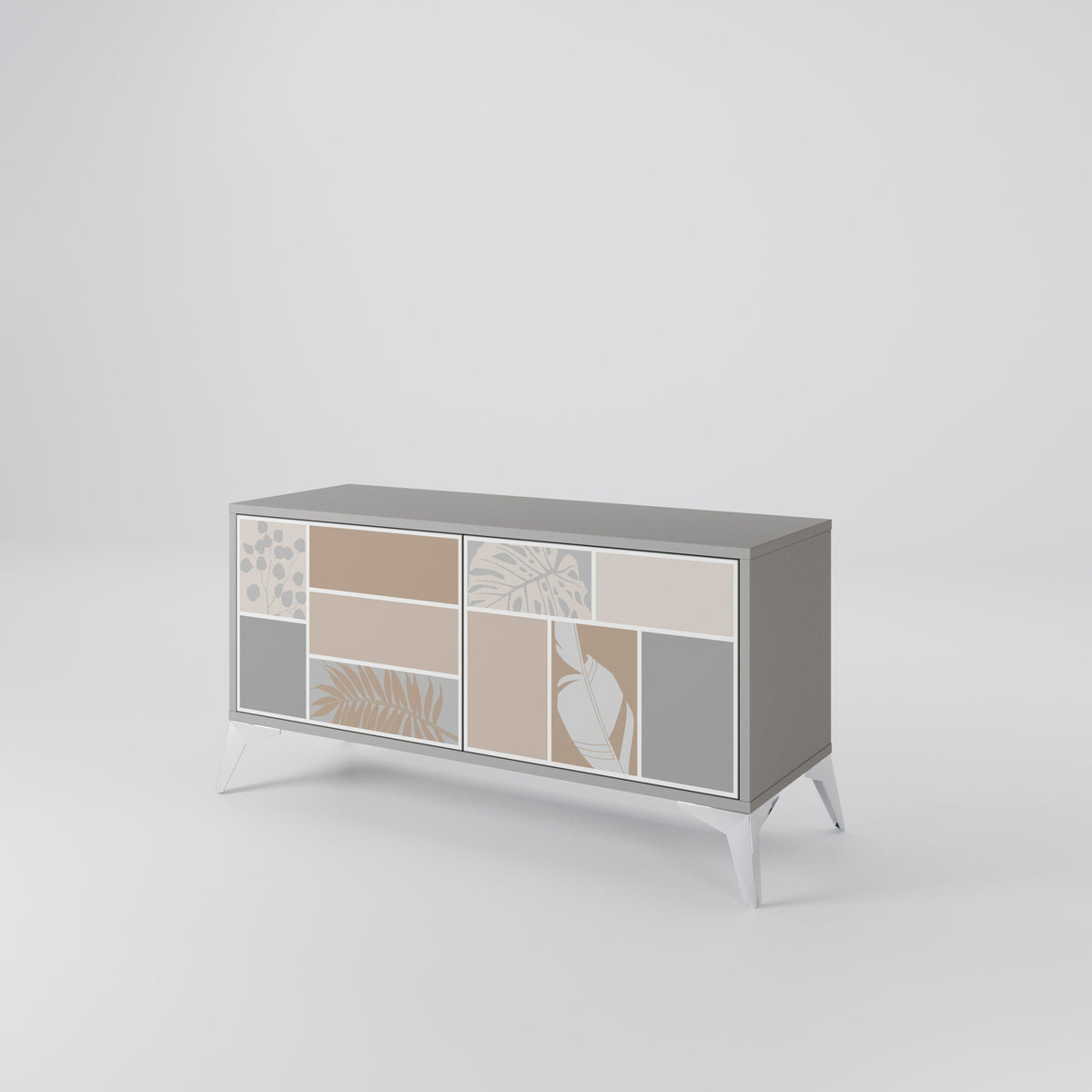 TROPICAL SHAPES Mueble de TV Compacto de 2 puertas
