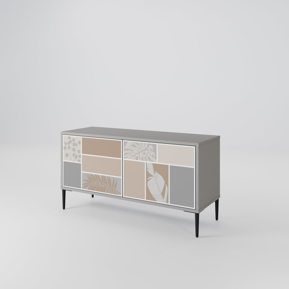 TROPICAL SHAPES Mueble de TV Compacto de 2 puertas