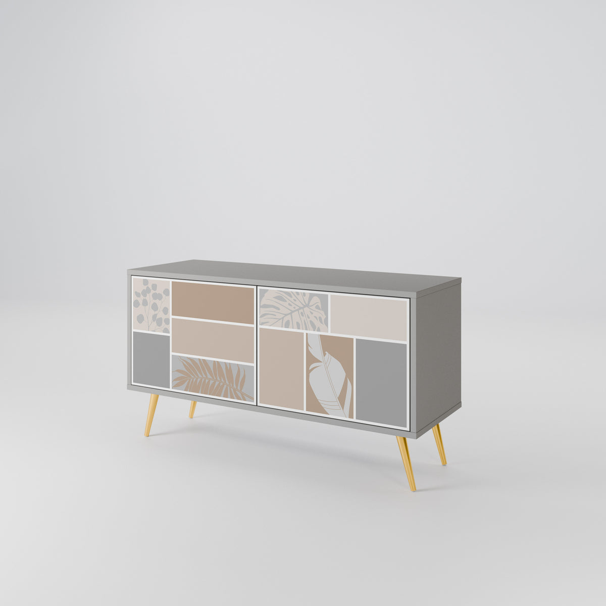 TROPICAL SHAPES Mueble de TV Compacto de 2 puertas