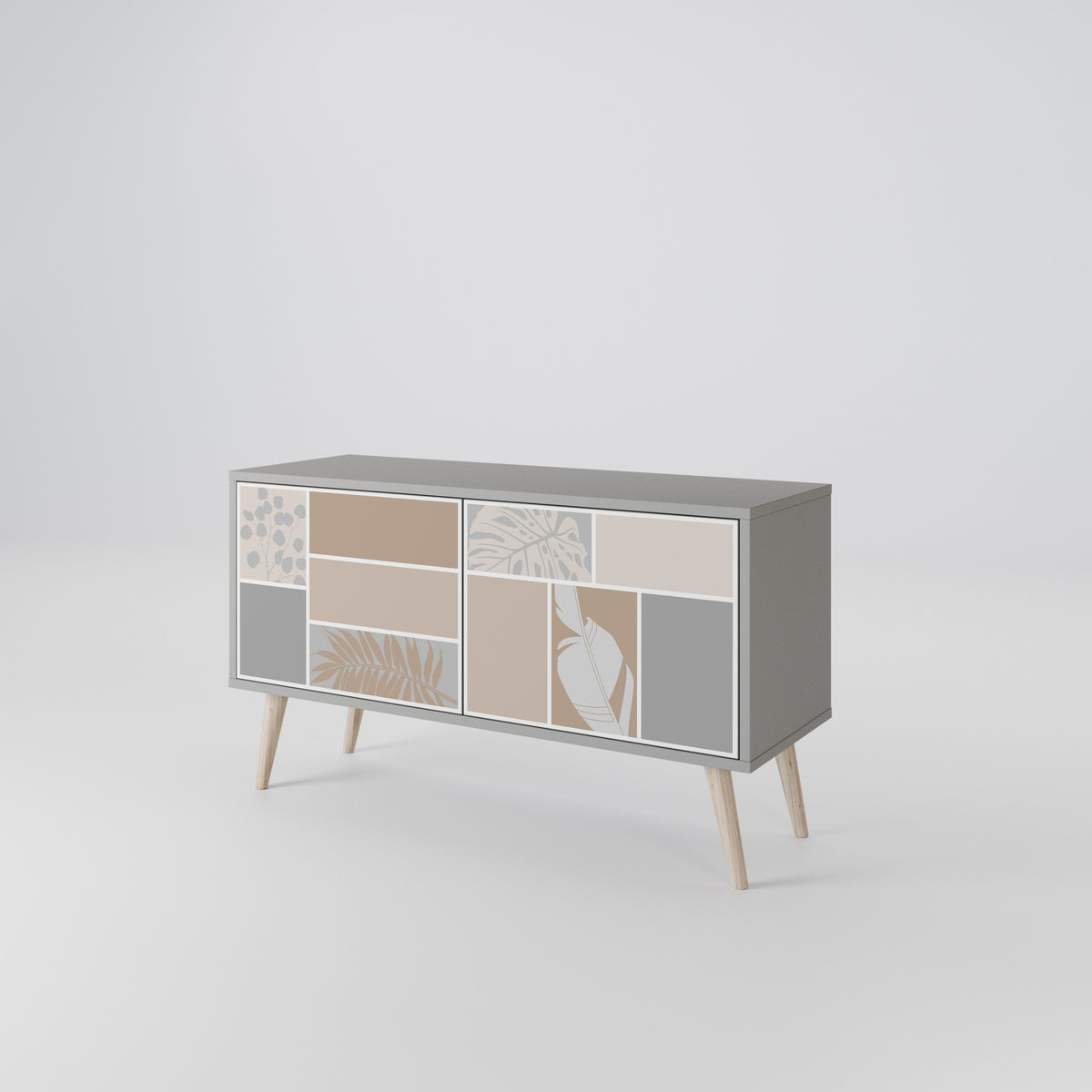 TROPICAL SHAPES Mueble de TV Compacto de 2 puertas