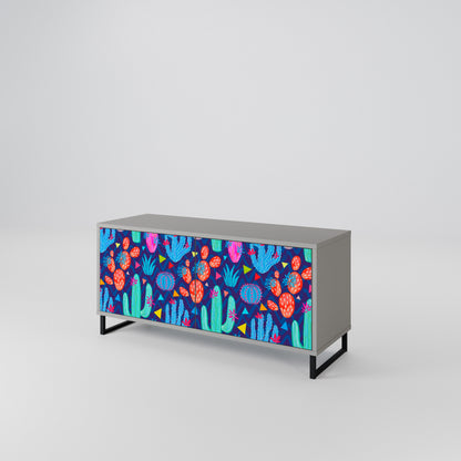 CACTUS VIBES Mueble de TV Compacto de 2 puertas