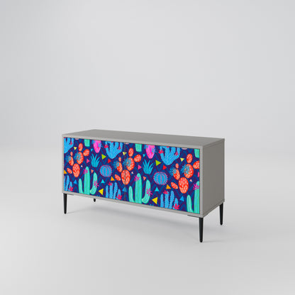 CACTUS VIBES Mueble de TV Compacto de 2 puertas