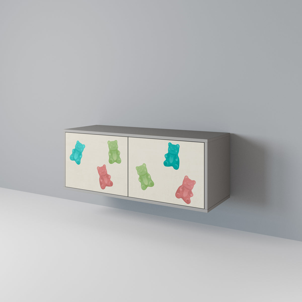 GUMMY BEARS Mueble de TV Compacto de 2 puertas