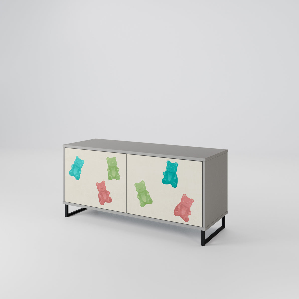 GUMMY BEARS Mueble de TV Compacto de 2 puertas