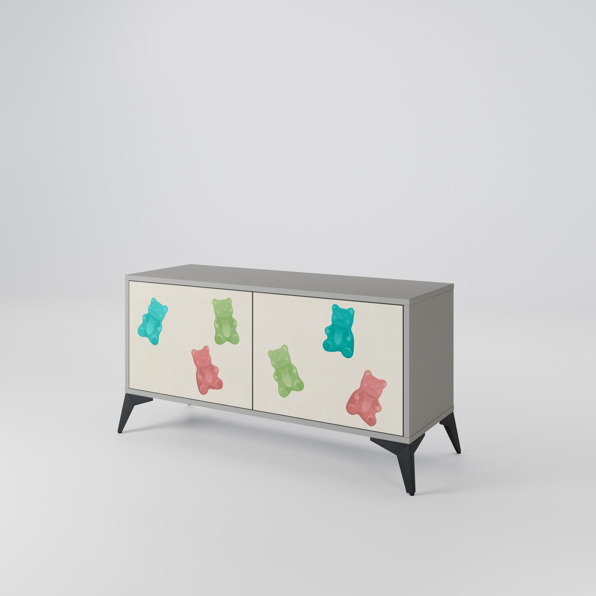 GUMMY BEARS Mueble de TV Compacto de 2 puertas