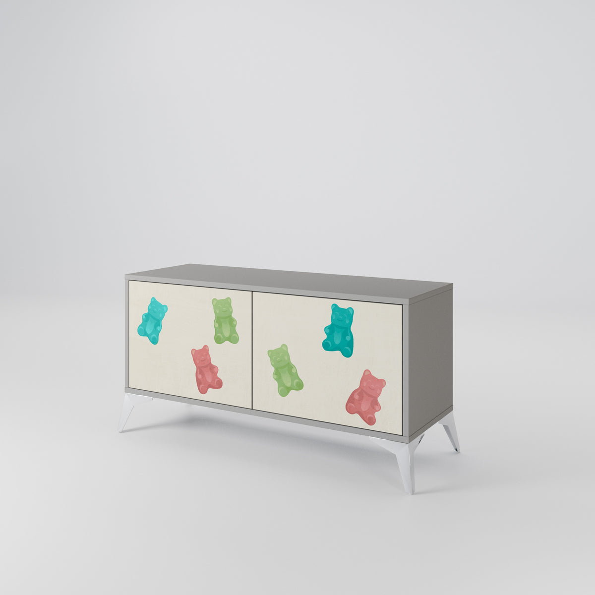 GUMMY BEARS Mueble de TV Compacto de 2 puertas