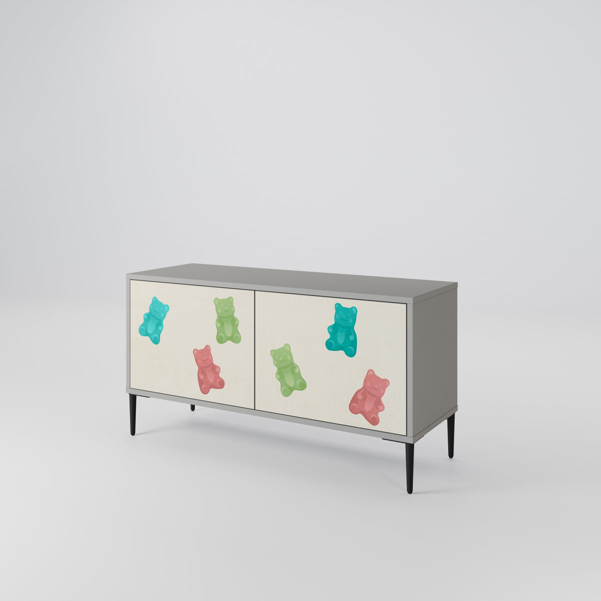 GUMMY BEARS Mueble de TV Compacto de 2 puertas