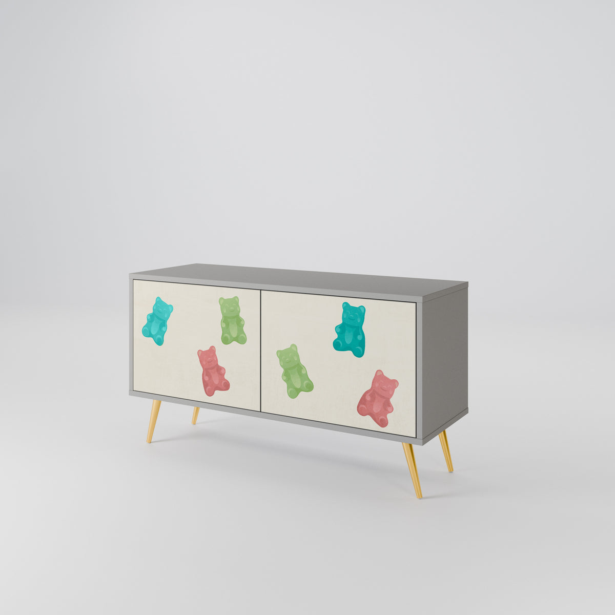 GUMMY BEARS Mueble de TV Compacto de 2 puertas