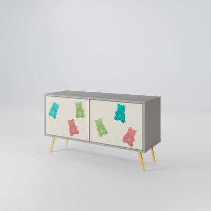 GUMMY BEARS Mueble de TV Compacto de 2 puertas