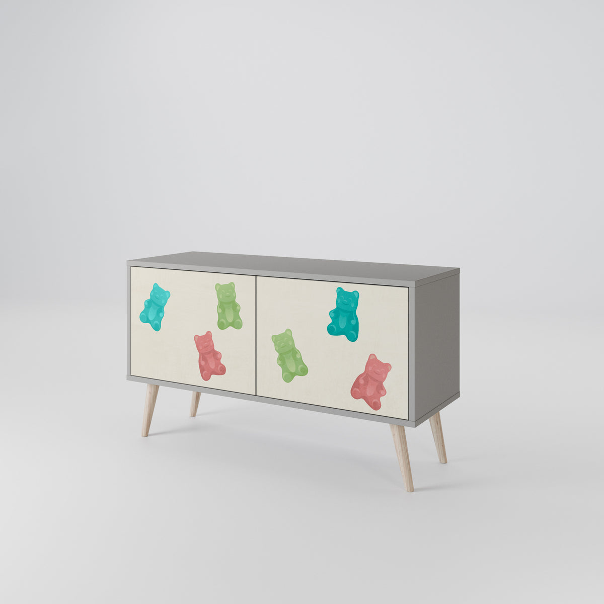 GUMMY BEARS Mueble de TV Compacto de 2 puertas