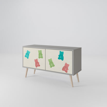GUMMY BEARS Mueble de TV Compacto de 2 puertas