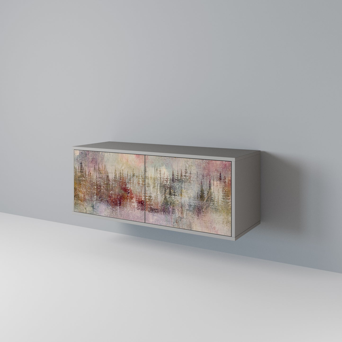 VEILED SUMMIT Mueble de TV Compacto de 2 puertas