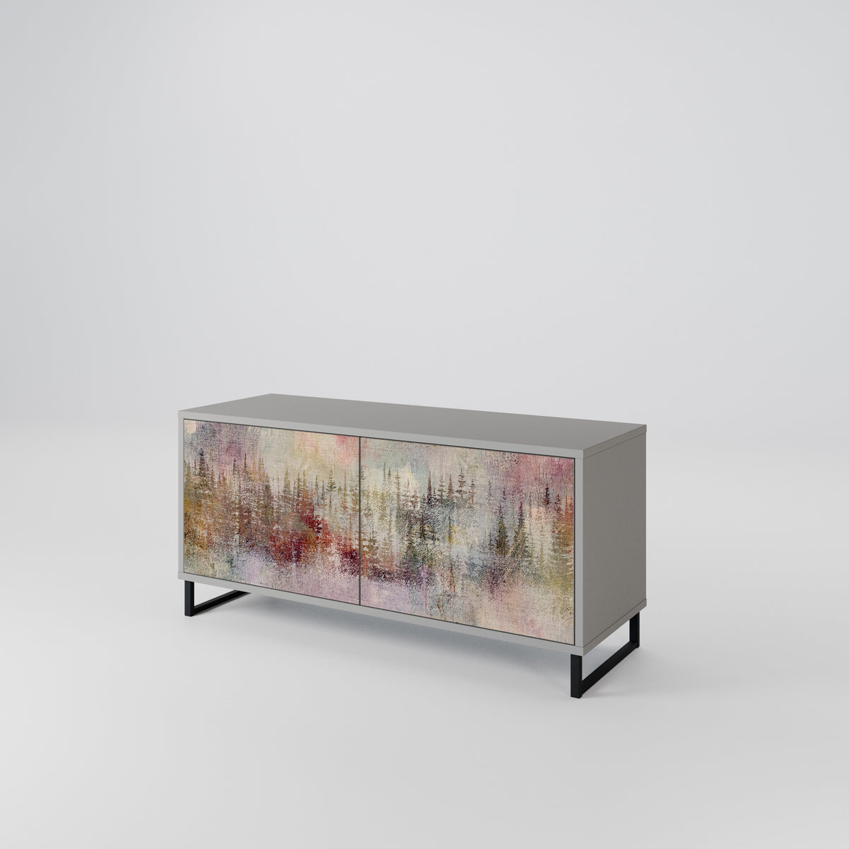 VEILED SUMMIT Mueble de TV Compacto de 2 puertas