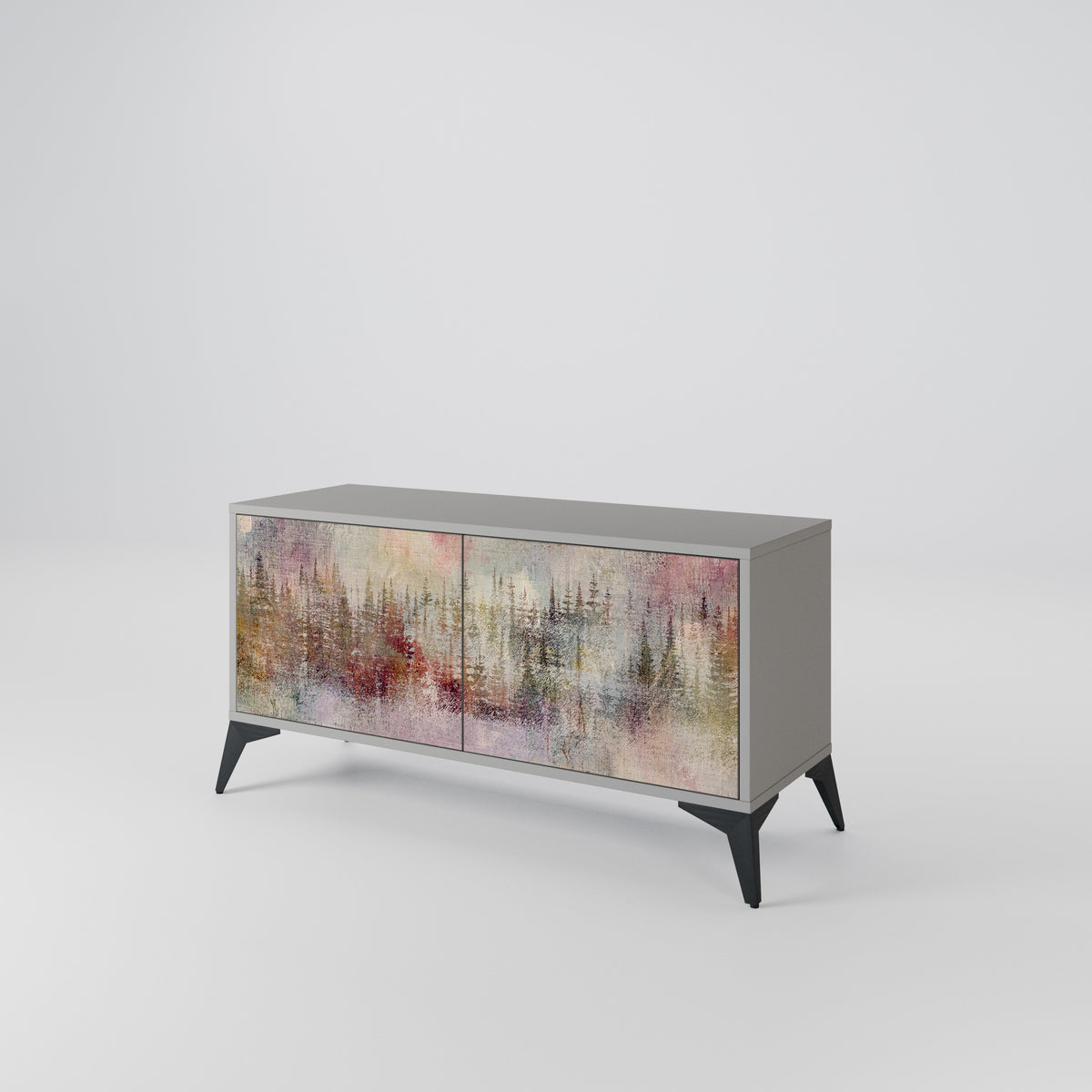 VEILED SUMMIT Mueble de TV Compacto de 2 puertas