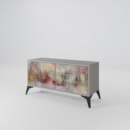 VEILED SUMMIT Mueble de TV Compacto de 2 puertas
