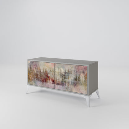 VEILED SUMMIT Mueble de TV Compacto de 2 puertas