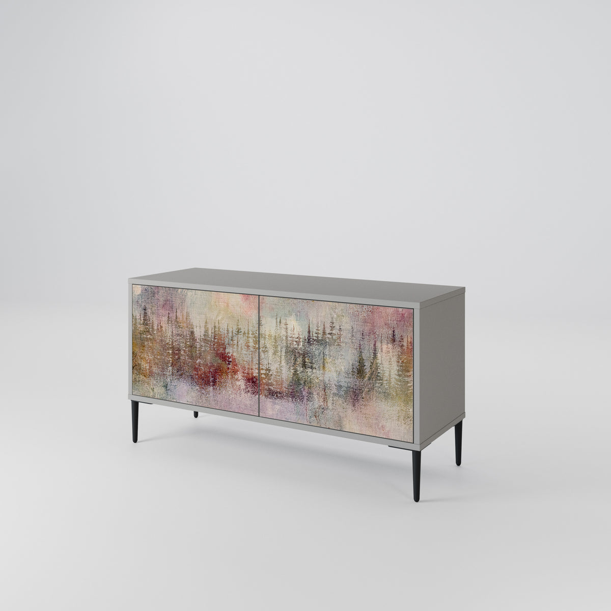 VEILED SUMMIT Mueble de TV Compacto de 2 puertas