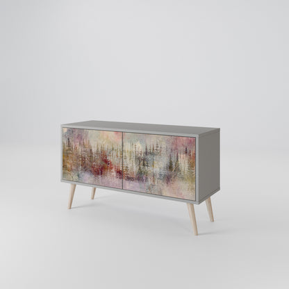 VEILED SUMMIT Mueble de TV Compacto de 2 puertas