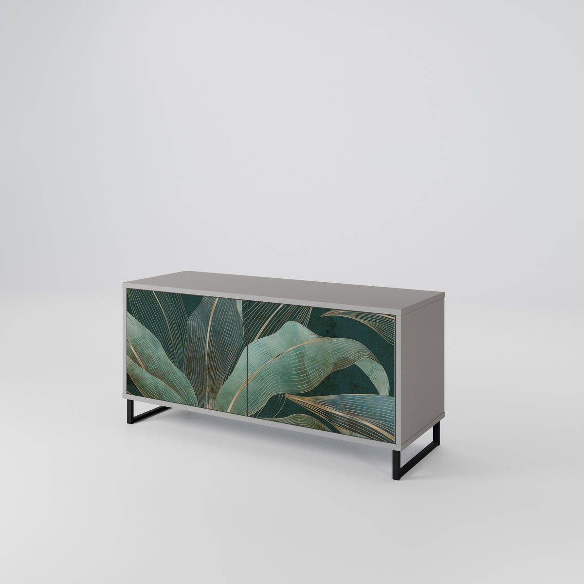 ROYAL GREEN Mueble de TV Compacto de 2 puertas