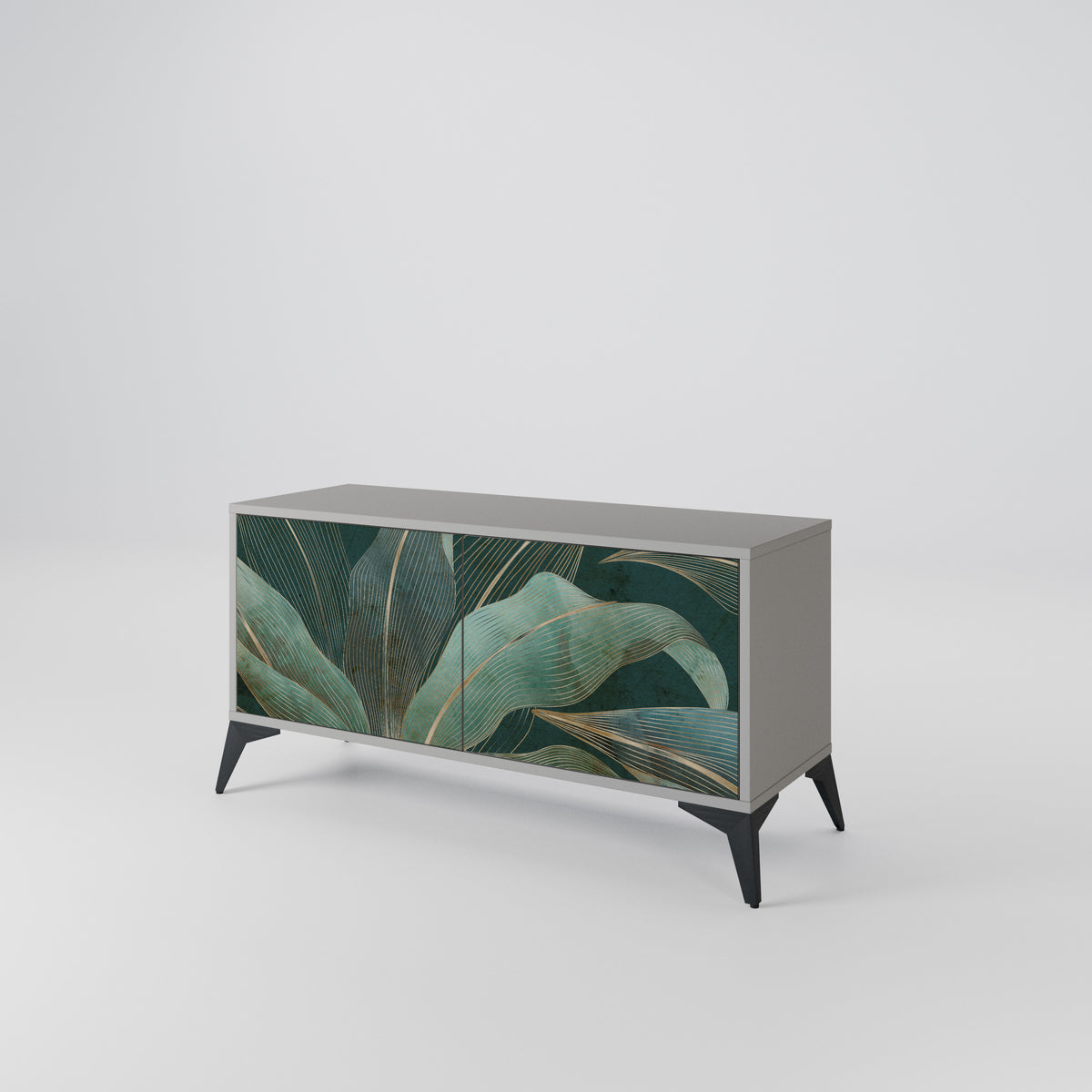 ROYAL GREEN Mueble de TV Compacto de 2 puertas