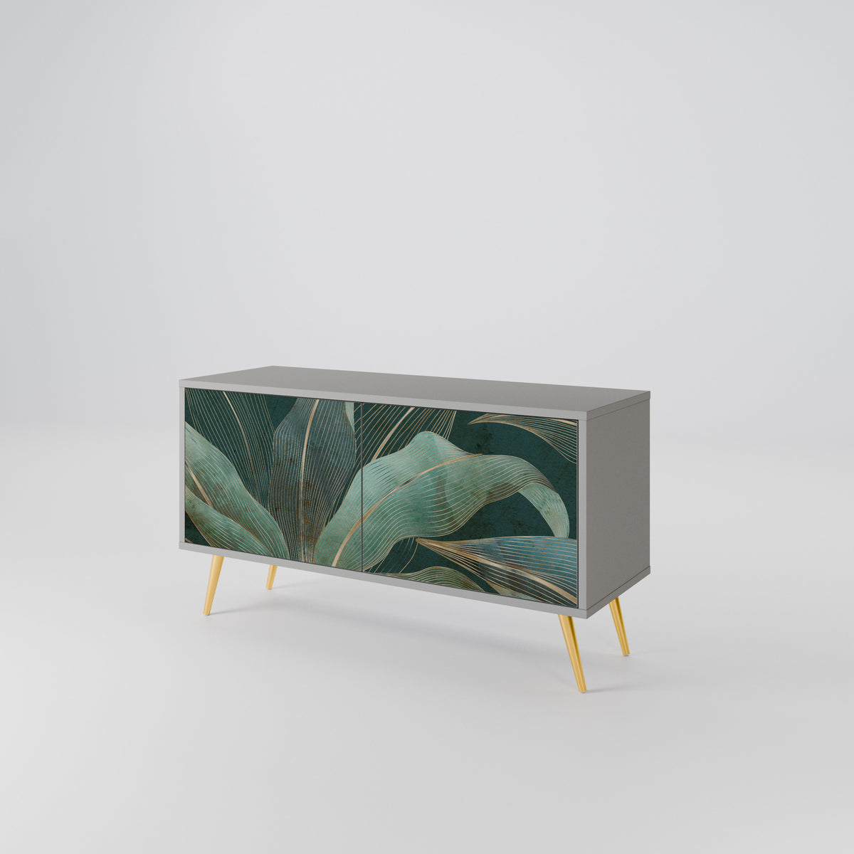 ROYAL GREEN Mueble de TV Compacto de 2 puertas
