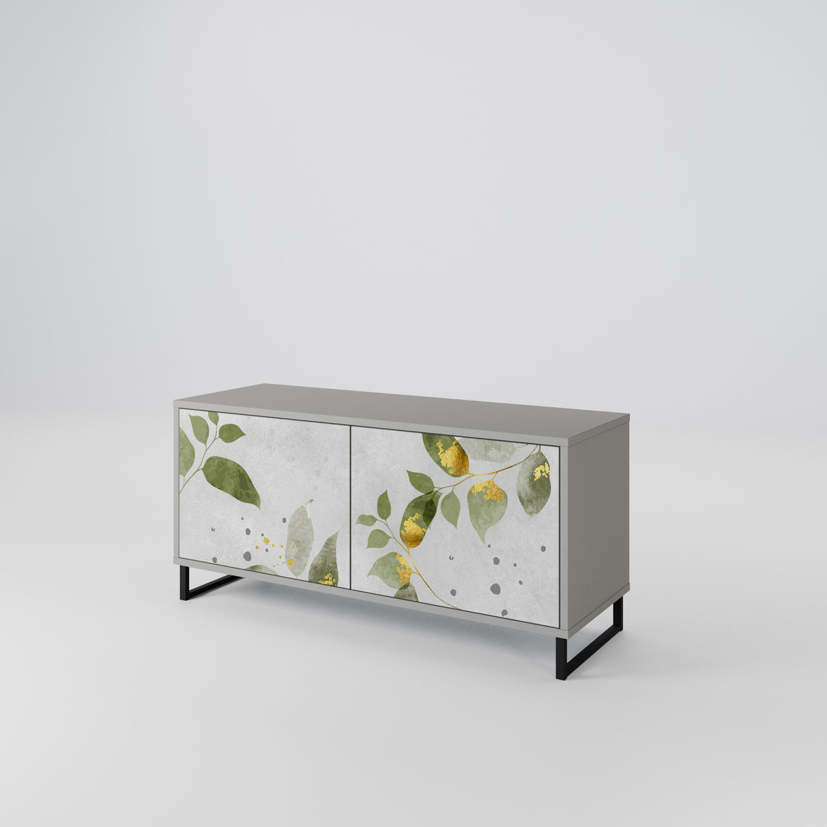 ELEGANT BOTANICS Mueble de TV Compacto de 2 puertas