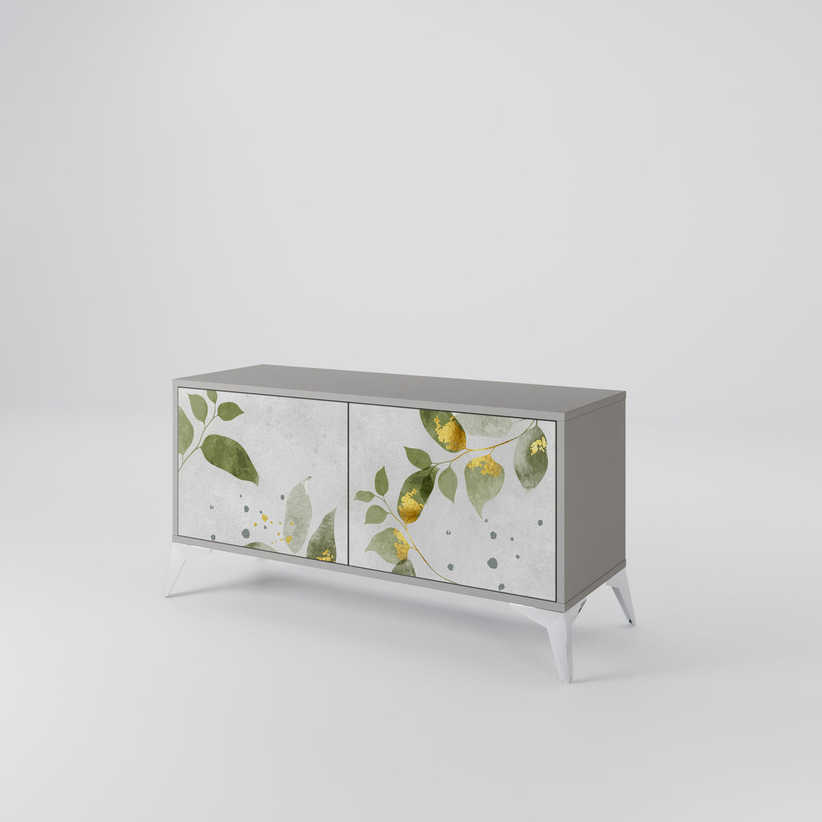 ELEGANT BOTANICS Mueble de TV Compacto de 2 puertas