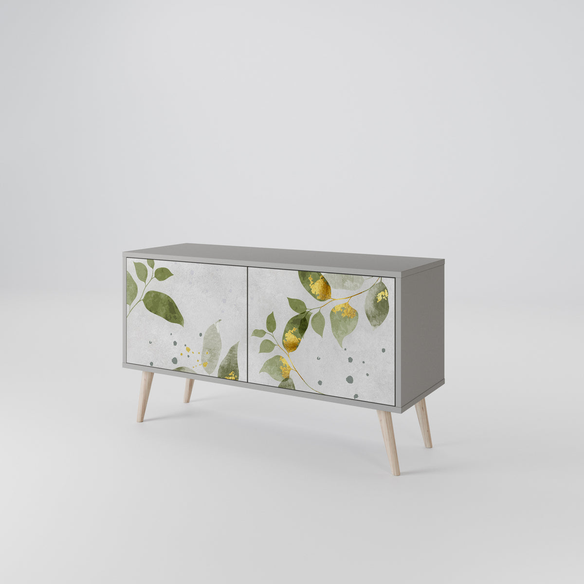 ELEGANT BOTANICS Mueble de TV Compacto de 2 puertas