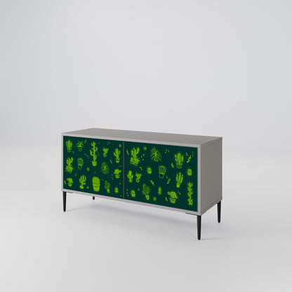 DESERT GREEN Mueble de TV Compacto de 2 puertas