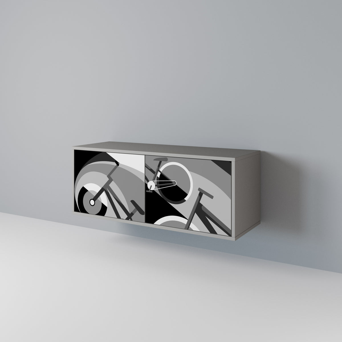 BIKE ENERGY Mueble de TV Compacto de 2 puertas