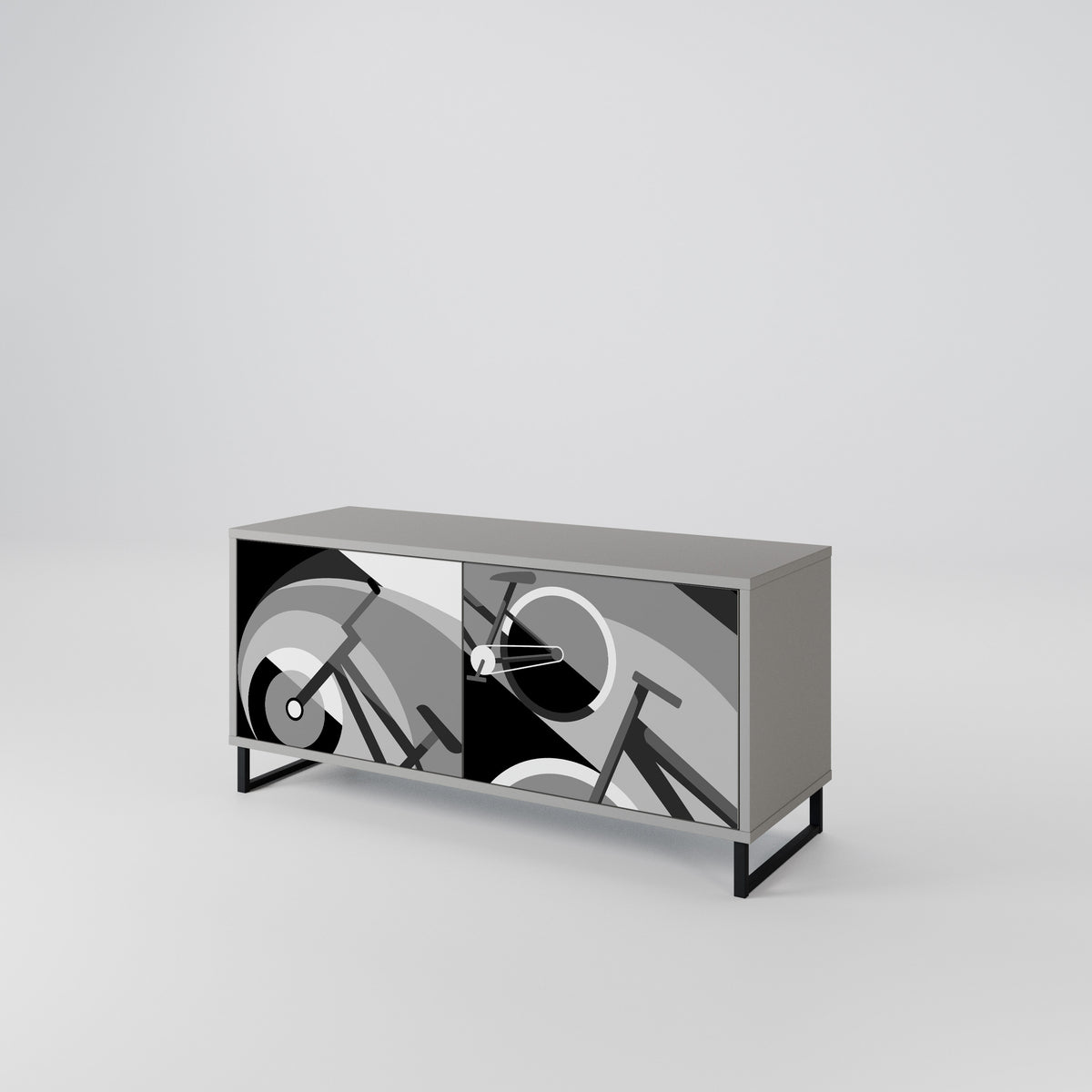 BIKE ENERGY Mueble de TV Compacto de 2 puertas