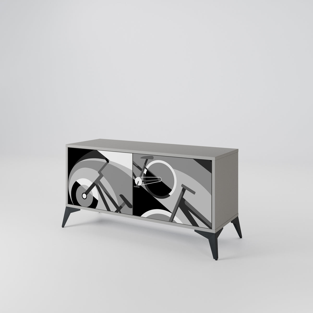 BIKE ENERGY Mueble de TV Compacto de 2 puertas