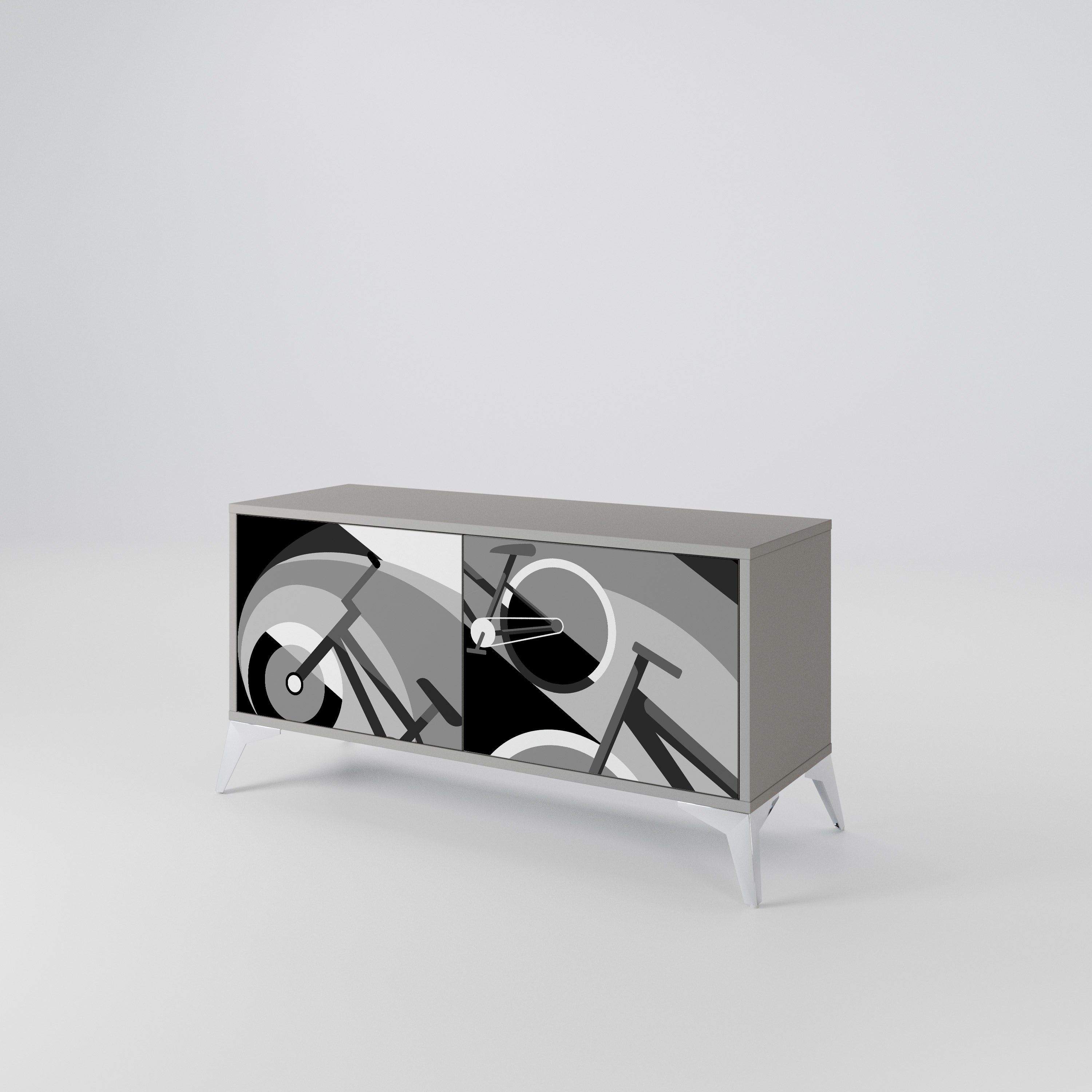 BIKE ENERGY Compact 2-Door TV Cabinet