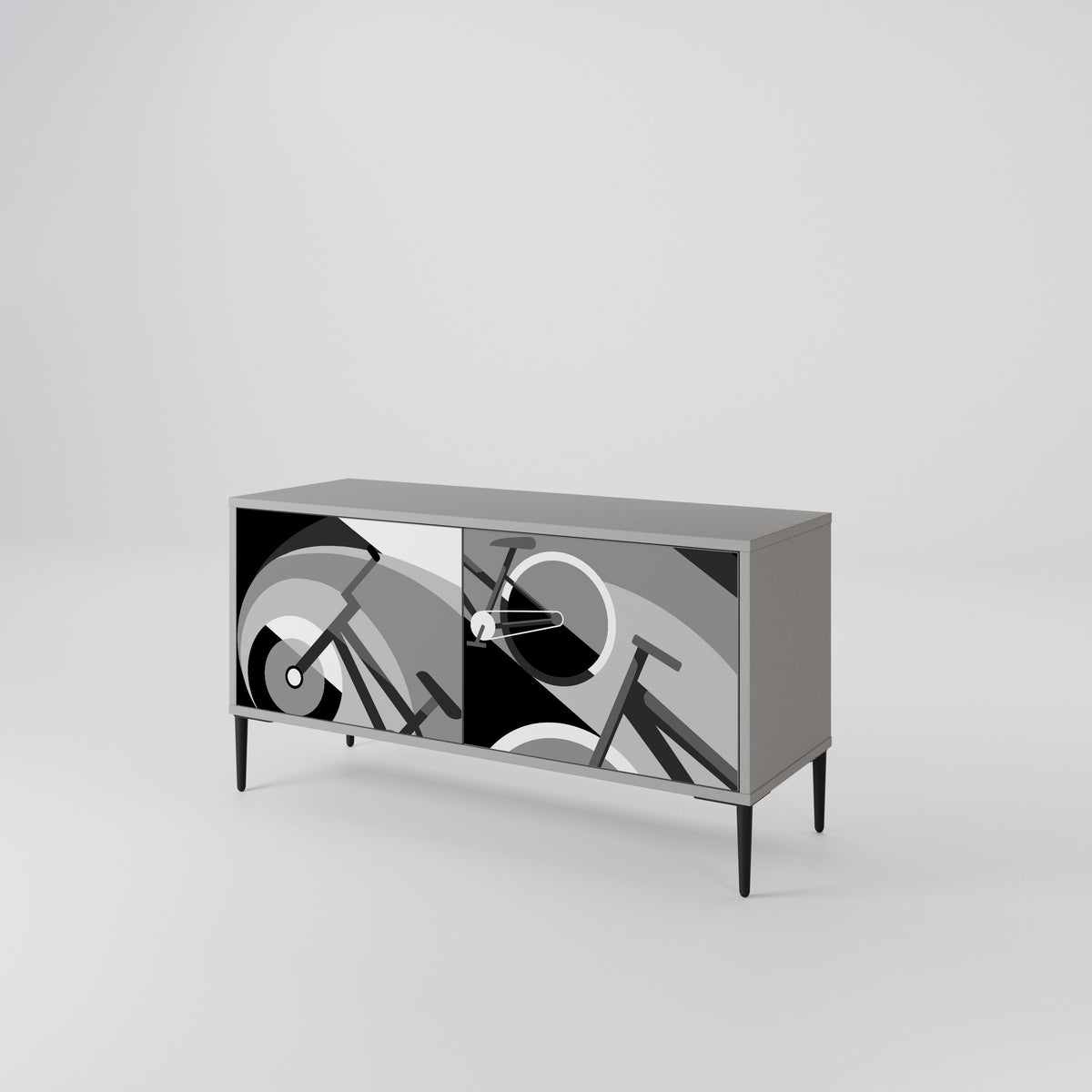 BIKE ENERGY Mueble de TV Compacto de 2 puertas
