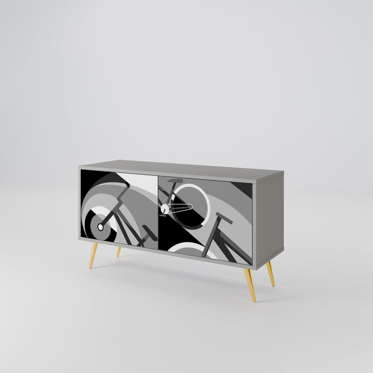 BIKE ENERGY Mueble de TV Compacto de 2 puertas
