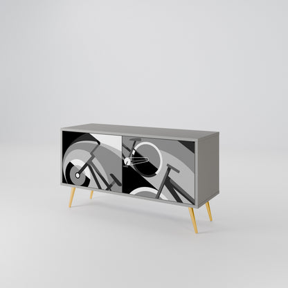 BIKE ENERGY Mueble de TV Compacto de 2 puertas